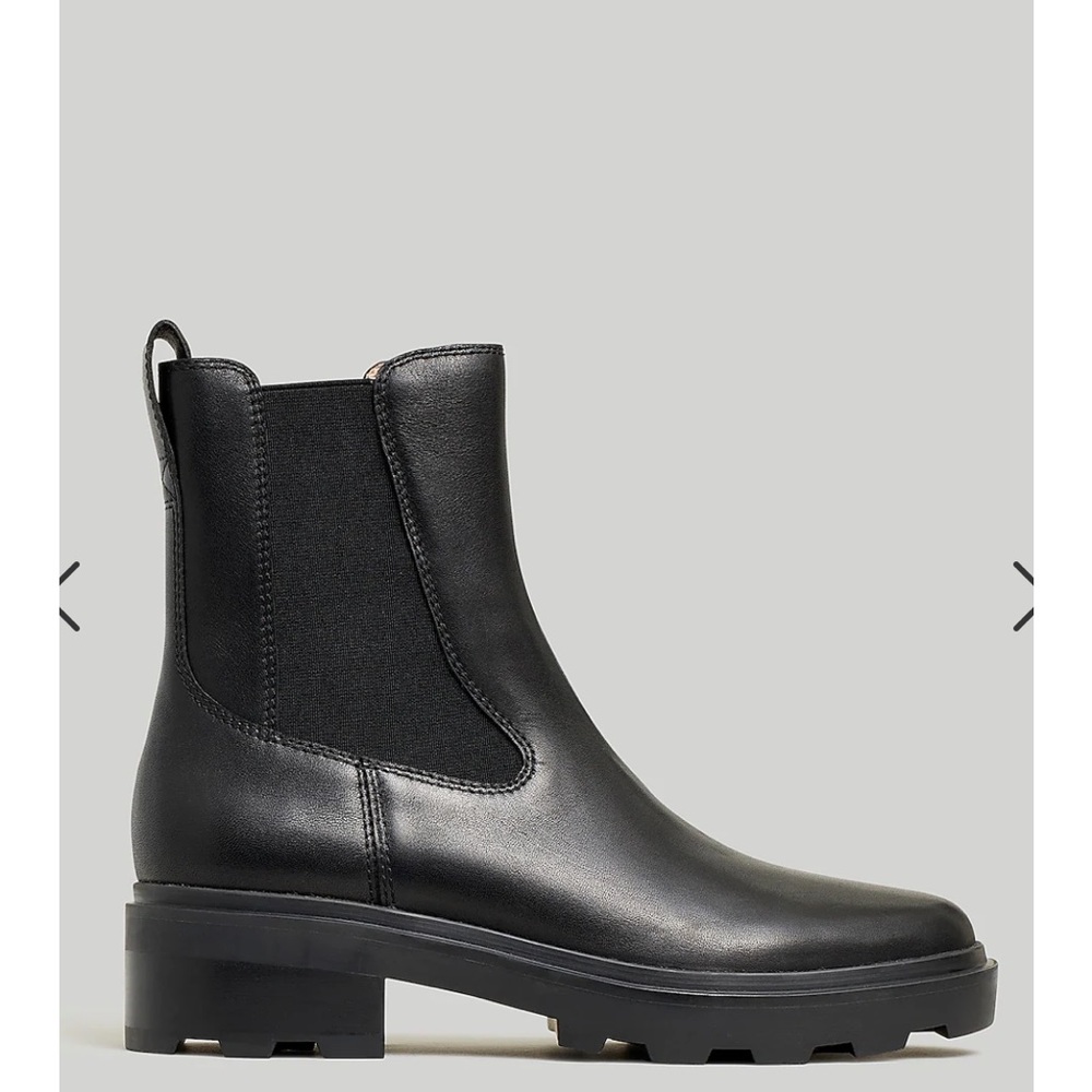 Madewell The Wyckoff Chelsea Lugsole Boot Black Leather Size 11